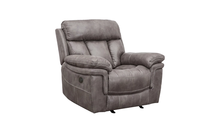 LCES1GM  ESTELLE POWER RECLINER CHAIR IN GUNMETAL FABRIC