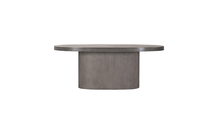 LCLKDICCGR WAVE OVAL DINING TABLE IN GRAY CONCRETE ARMEN LIVING  LCLKDICCGR