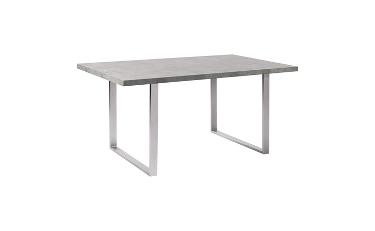 LCFEDIBE FENTON DINING TABLE WITH CEMENT GRAY LAMINATE TOP AND BRUSHED STAINLESS STEEL BASE ARMEN LIVING  LCFEDIBE