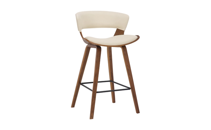 LCJGBAWACR26  JAGGER MODERN 26 WOOD AND FAUX LEATHER COUNTER HEIGHT BARSTOOL