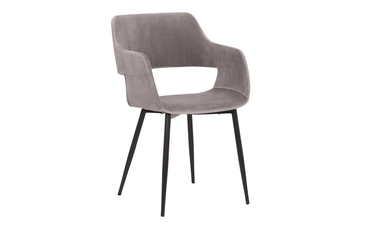 LCARCHBLGR  ARIANA MID-CENTURY GRAY OPEN BACK DINING ACCENT CHAIR