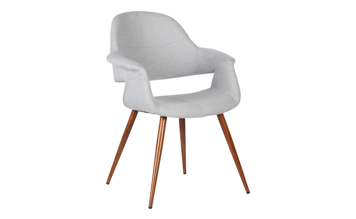 LCPHSIWAGRAY  PHOEBE MID-CENTURY DINING CHAIR IN WALNUT FINISH AND GRAY FABRIC