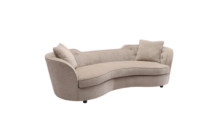 LCPA3SA  PALISADE TRANSITIONAL SOFA IN SAND FABRIC WITH BROWN LEGS