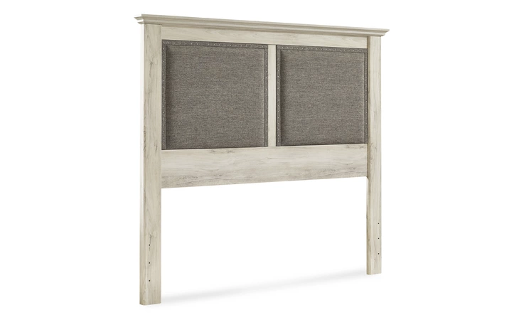 Cambeck QUEEN UPH PANEL HEADBOARD ASHLEY Whitewash B192-157