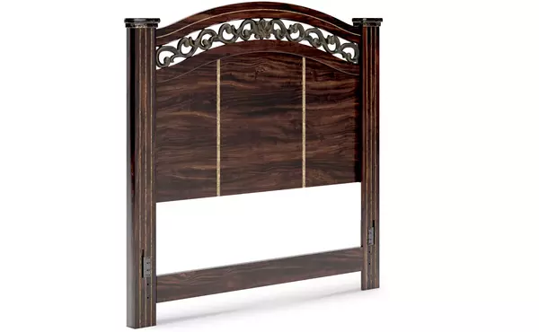 glosmount two-tone queen poster headboard by ashley