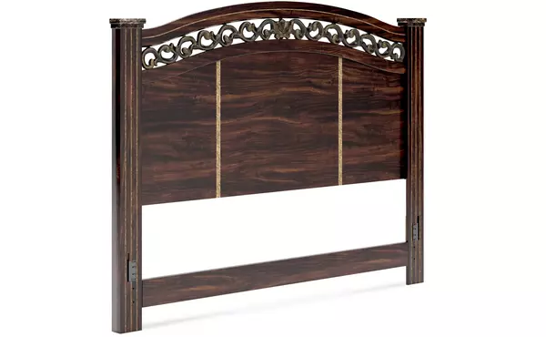 glosmount two-tone king poster headboard by ashley