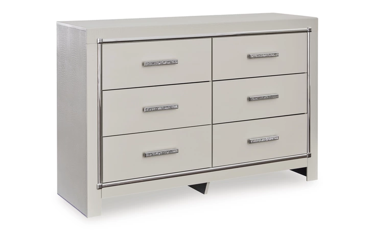 Zyniden SIX DRAWER DRESSER ASHLEY Silver B2114-31