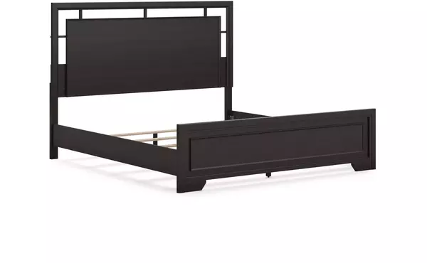 covetown dark brown queen/king panel rails by ashley