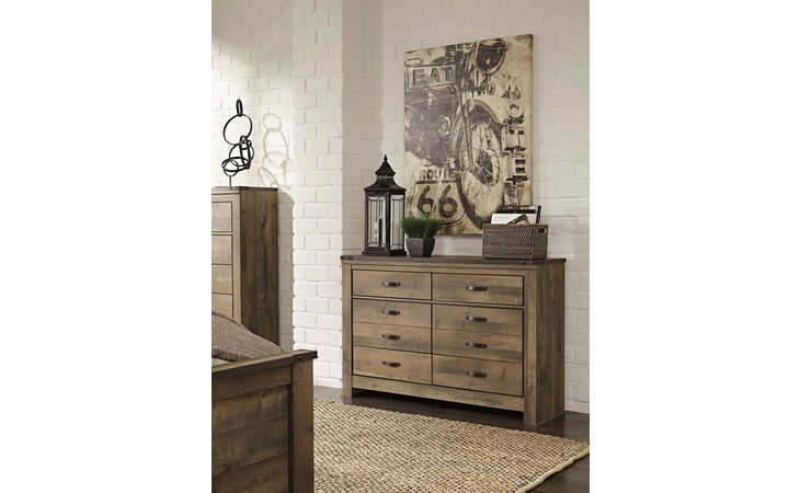 Trinell SIX DRAWER DRESSER ASHLEY Brown B446-31