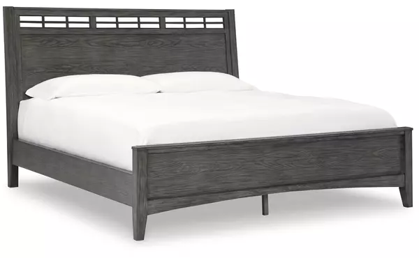 montillan grayish brown king/cal king panel headboard by ashley