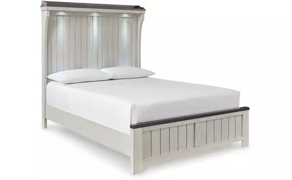 darborn gray/brown queen panel footboard w/slats by ashley