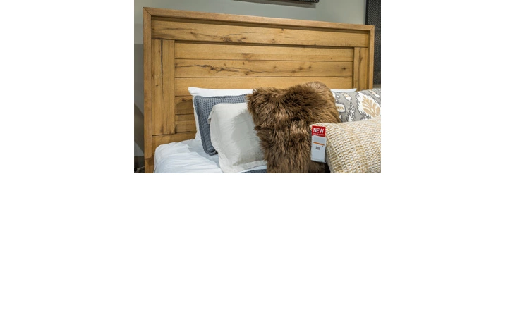 Galliden QUEEN PANEL HEADBOARD ASHLEY Light Brown B841-57