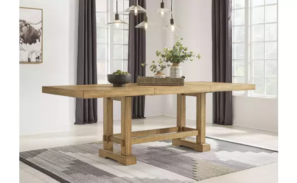 havonplane brown rect drm counter ext table by ashley