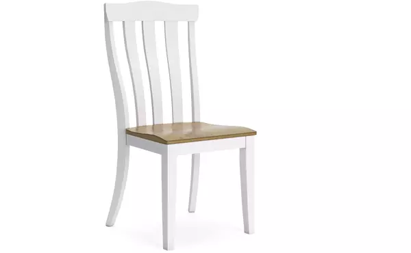 ashbryn white/natural dining room side chair (2/cn) by ashley