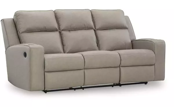 lavenhorne pebble reclining sofa w/ drop down table by ashley