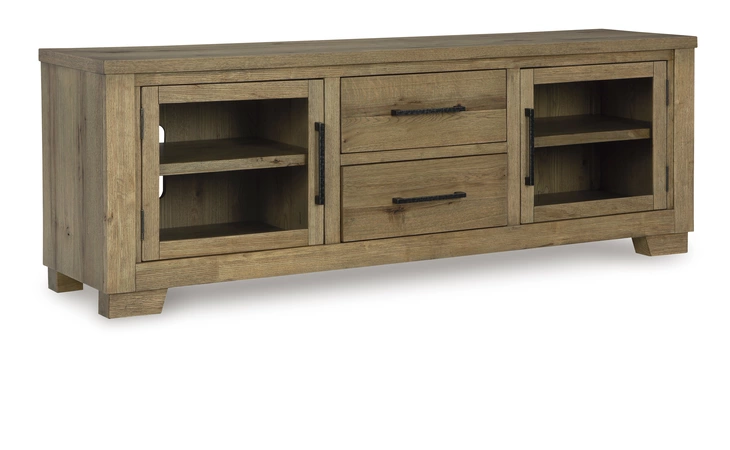 Galliden EXTRA LARGE TV STAND ASHLEY Black/Brown W841-68