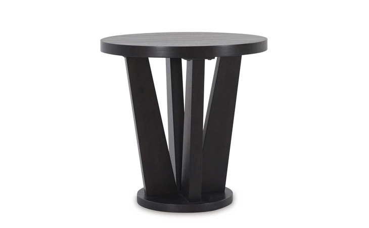 Chasinfield ROUND END TABLE ASHLEY Dark Brown T458-6