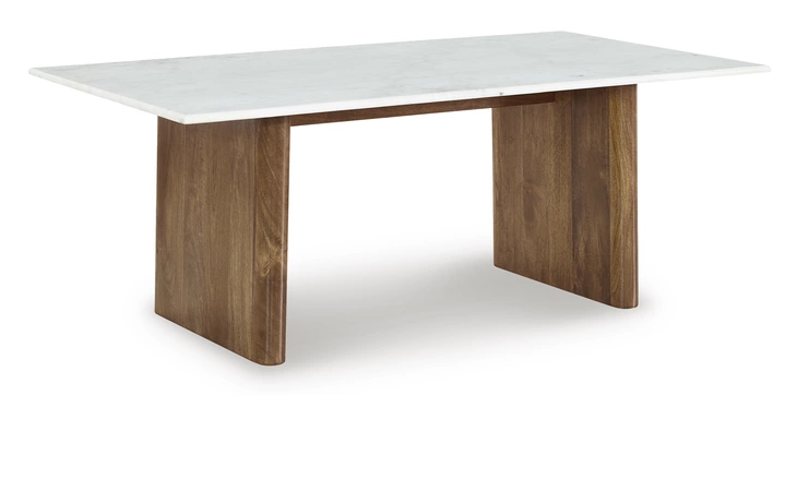 Isanti RECTANGULAR COFFEE TABLE ASHLEY Light Brown/White T662-1