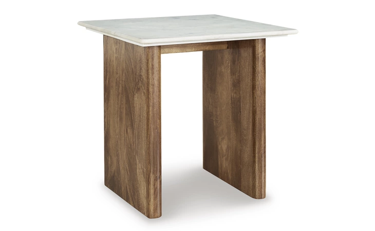 Isanti RECTANGULAR END TABLE ASHLEY Light Brown/White T662-3