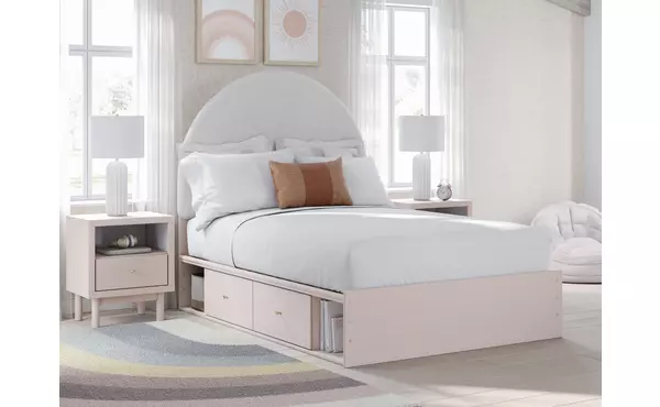 wistenpine blush twin/full under bed storage by ashley