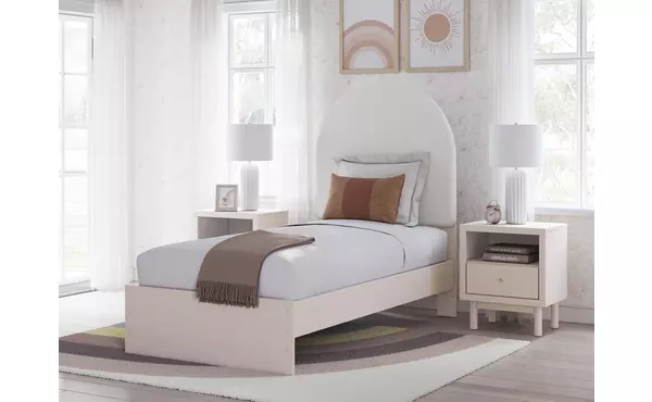 wistenpine blush twin panel footboard by ashley