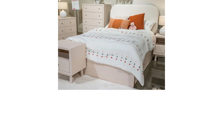 Wistenpine TWIN/FULL PLATFORM RAILS ASHLEY Blush B1323-89
