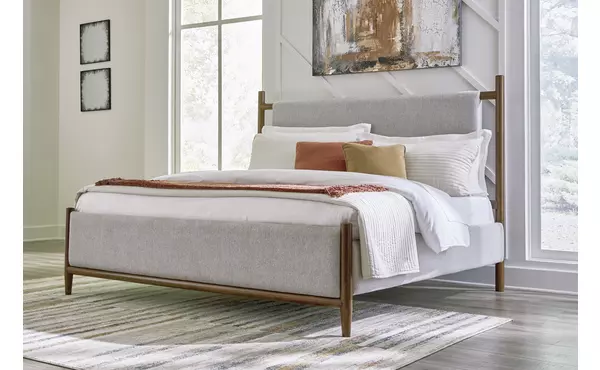 lyncott brown k/ck uph hdbd/ftbd/slats by ashley