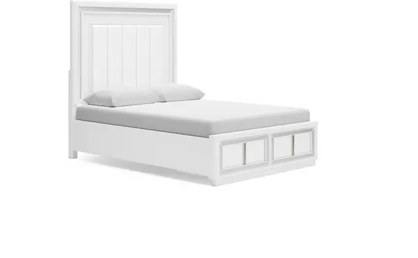 chalanna white queen uph panel headboard by ashley