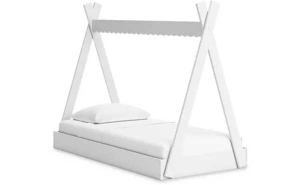 hallityn white twin tent complete bed in box by ashley