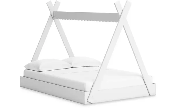 hallityn white full tent complete bed in box by ashley