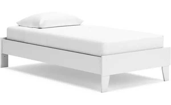 socalle white/gold twin platform bed by ashley