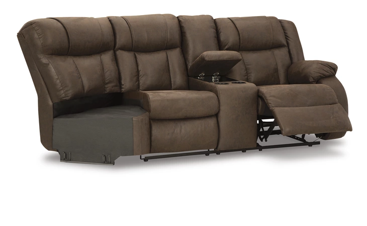 Trail Boys RAF REC LOVESEAT W/CONSOLE ASHLEY Walnut 8270349C