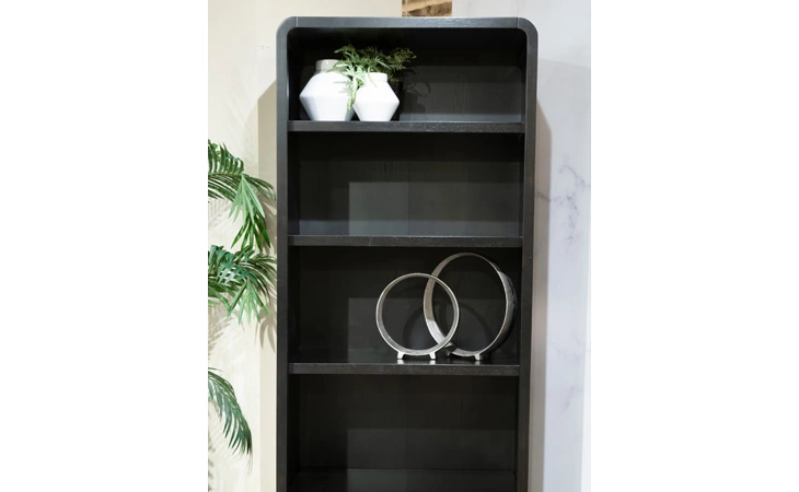 Rowanbeck LARGE BOOKCASE ASHLEY Black H821-17