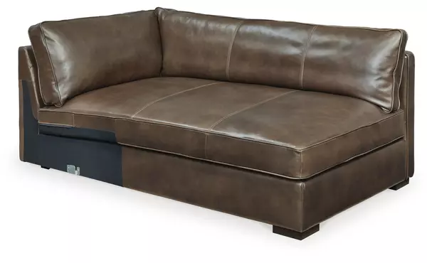 kiessel chocolate raf corner chaise by ashley