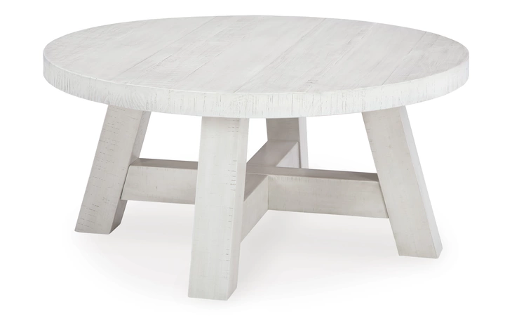 Jallison ROUND COFFEE TABLE ASHLEY Off White T727-8