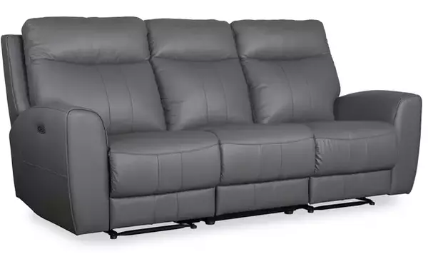 p2 power leather reclining sofa grey by isella sofa