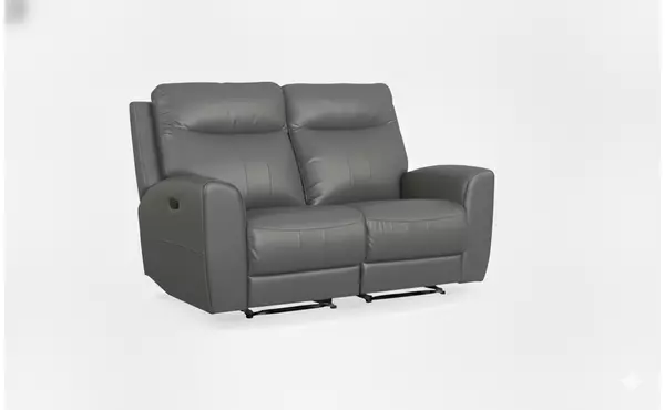p2 power leather reclining loveseat grey by isella sofa