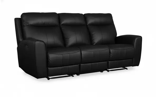 p2 power leather reclining sofa black by isella sofa