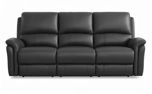 leather reclining sofa black by exact