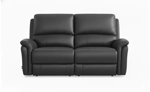 leather reclining loveseat black by exact