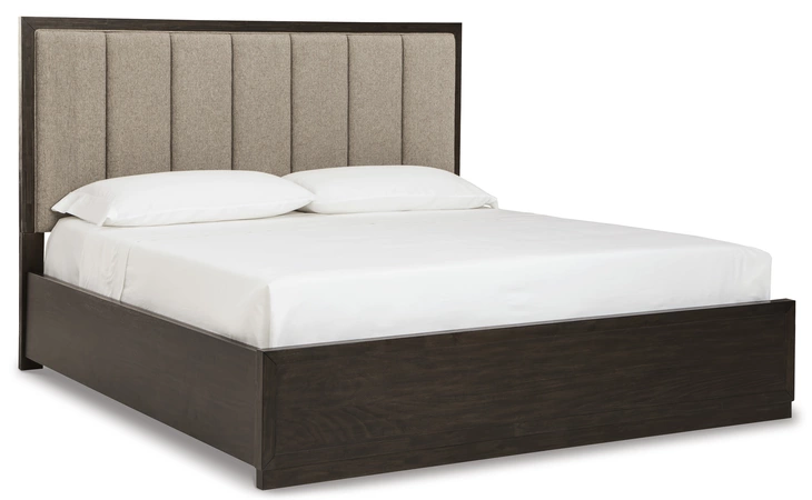 Bruxworth QUEEN PANEL FOOTBOARD W/RAILS ASHLEY Dark Brown B745-54