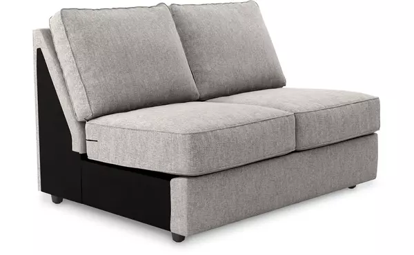 ashlor nuvella® slate armless loveseat by ashley