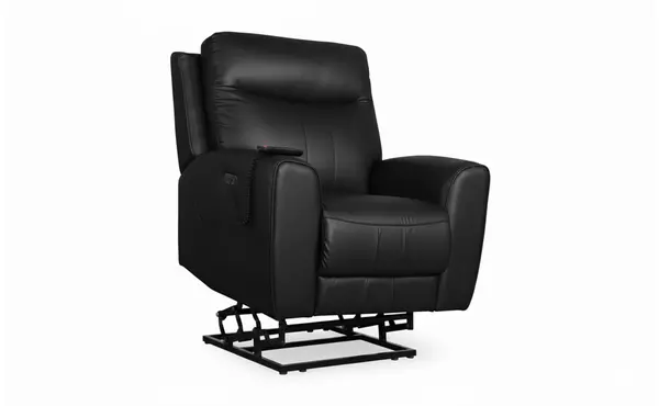 leather lift chair black by isella sofa
