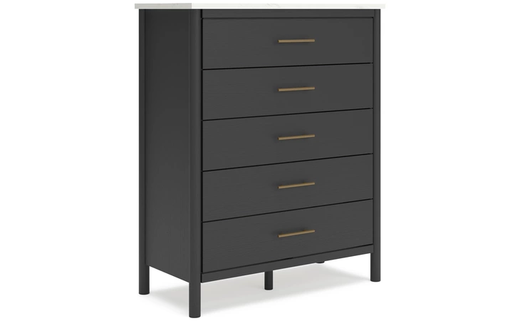 Cadmori Five Drawer Wide Chest ASHLEY Black/White B2616-345