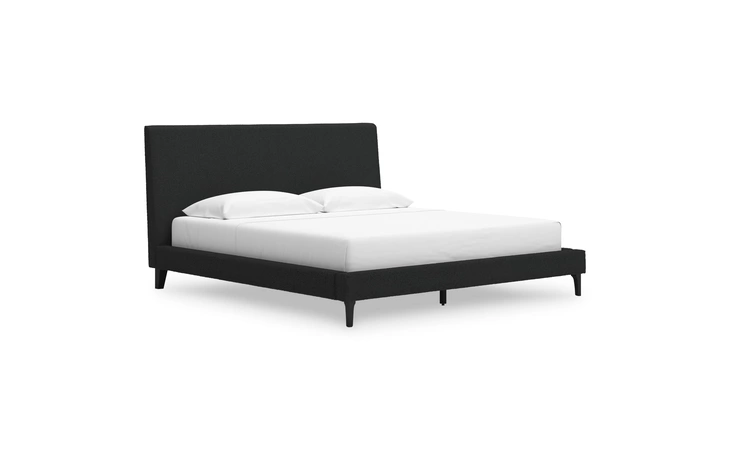 Cadmori King UPH Bed w/Roll Slats ASHLEY Black/White B2616-82