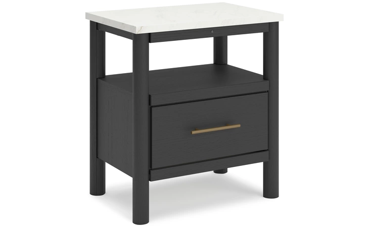 Cadmori One Drawer Night Stand ASHLEY Black/White B2616-91