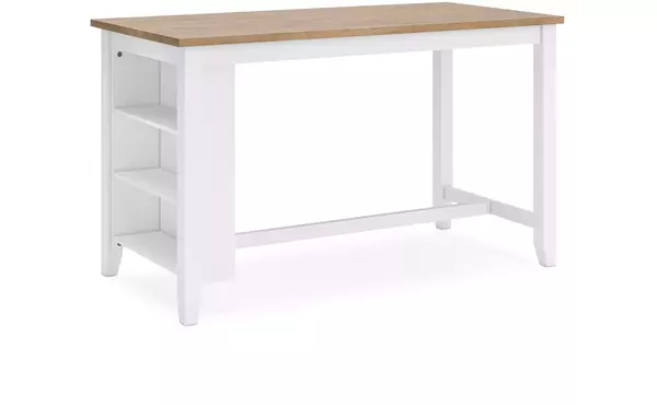 gesthaven natural/white rect dining room counter table by ashley