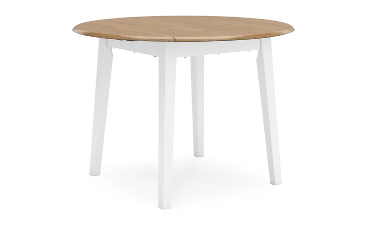 Gesthaven Round DRM Drop Leaf Table ASHLEY Natural/White D398-15