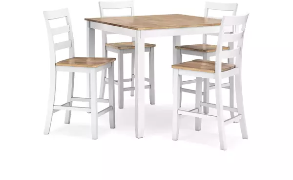 gesthaven natural/white drm counter table set (5/cn) by ashley