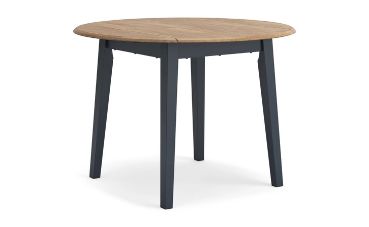 Gesthaven Round DRM Drop Leaf Table ASHLEY Natural/Blue D399-15